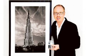     * Stu Williamson with his winning shot of the Burj Khalifa.     * Image Credit: Supplied