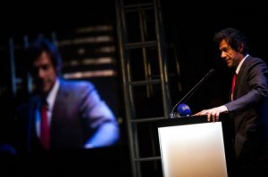   Former international cricketer and humanitarian Imran Khan at the Pakistan Appeal Charity Event, Armani Hotel, Burj Khalifa, Dubai. Mr Khan presented at the event to help raise money for UNICEF for those effected by the Pakistan floods of 2010.  Callaghan Walsh / for The National