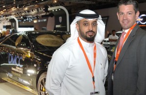 DMCC showcases its brands on a custom designed Cadillac at Dubai Motor Show.